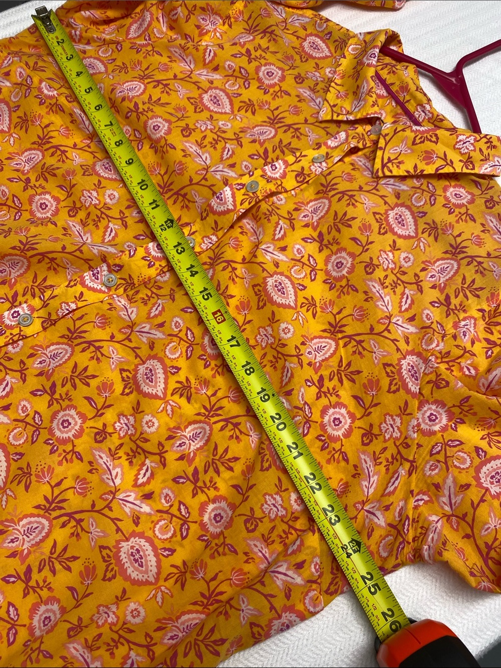 Talbots Plus Floral Button Front Cotton Blouse Botanical Boho Cottagecore 2X - Picture 8 of 10